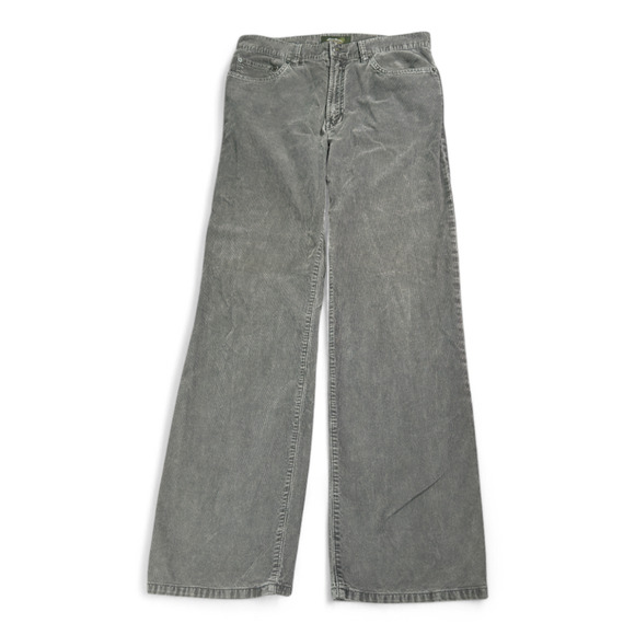Vintage Eddie Bauer Pants Mens 34x33 Gray Corduroy Straight Fit Cotton Y2K - Picture 1 of 10